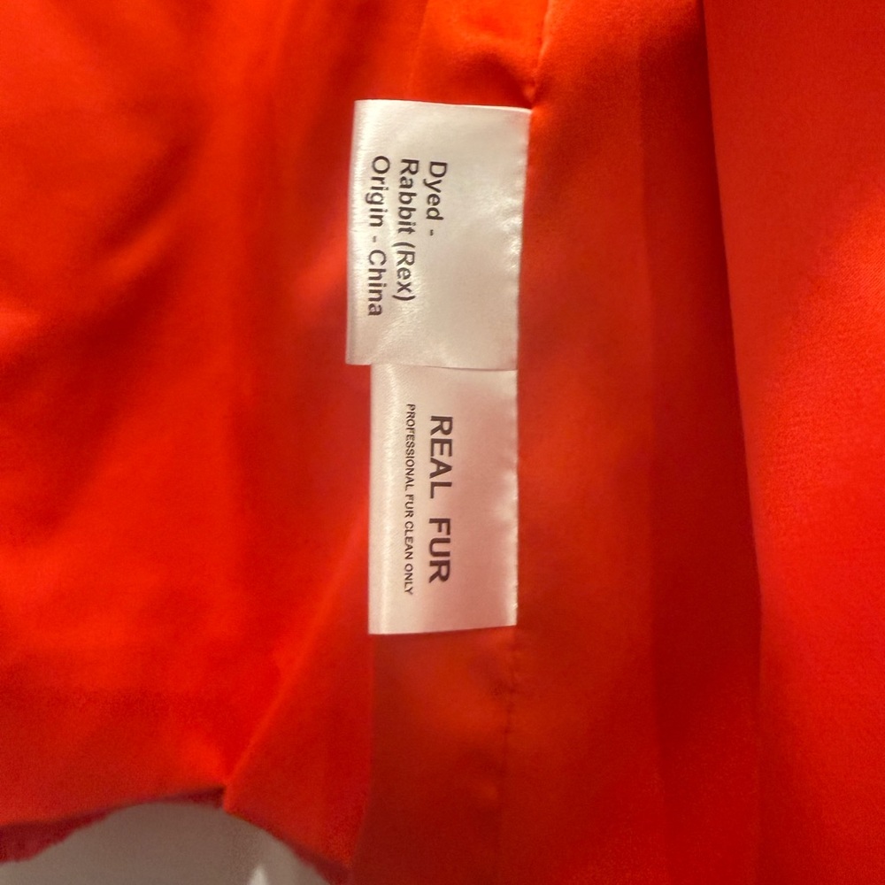 Red Rabbit Fur Jacket - Picture 4 of 5